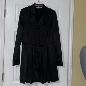 BRAND NEW BLACK BUTTON DOW MIDI DRESS